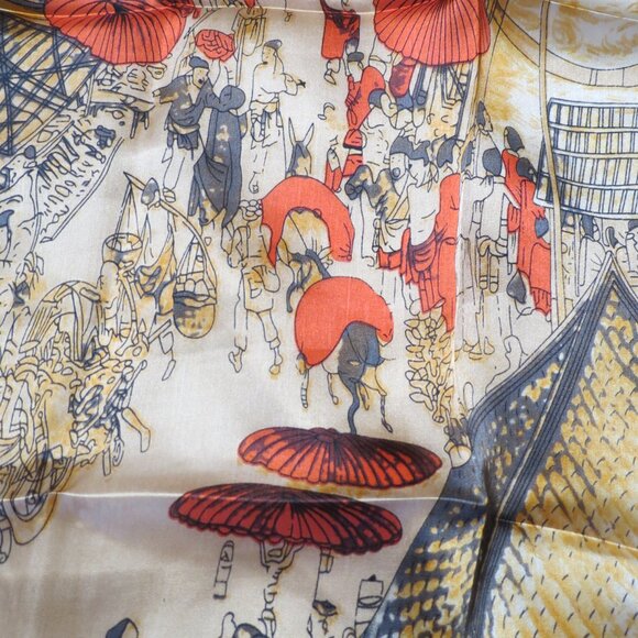 Chinese 100% silk scarf - Picture 3 of 13